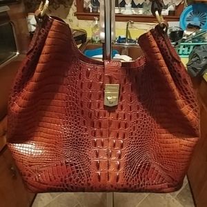 Brahmin Classic Leather Pecan Sholder Bag
